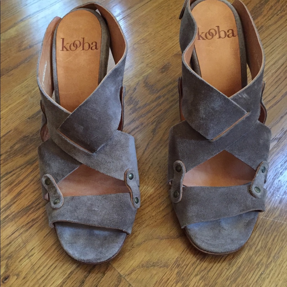 Never worn Kooba Suede Heels